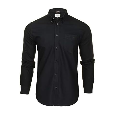 Ben Sherman Black Oxford Shirt with Logo Cover