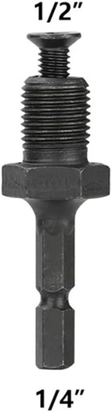 2pcs Steel Drilling Bit Parts Drill Chuck Adapter Hex Shank To 1/2 3 /8Inch Male Thread Replacements Power Tools Accessories
