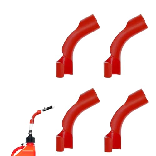 4 Pack Hose Bender for Racing Fuel Jug Hose, Gas Cans - Compatible with VP, Sportsman, Rural King and more. Provides the Ideal Bend for Your Fuel Hose (Red)