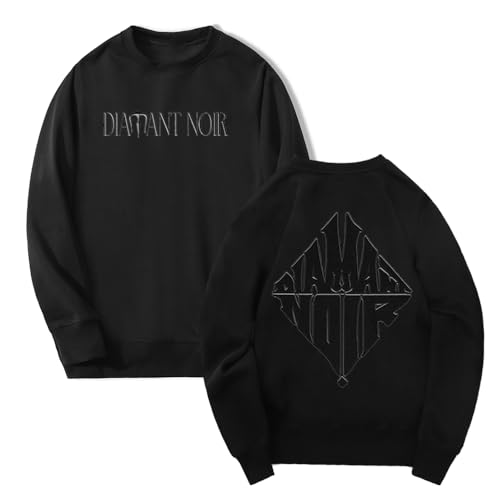 Werenoi Diamant Noir Merch Pop Rapper Rip 2025 - Sudadera de manga larga con cuello redondo para mujer y hombre, Negro, M