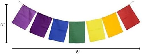 Juego de 7 banderas de oración en blanco Pon tus propias oraciones (siete chakra)