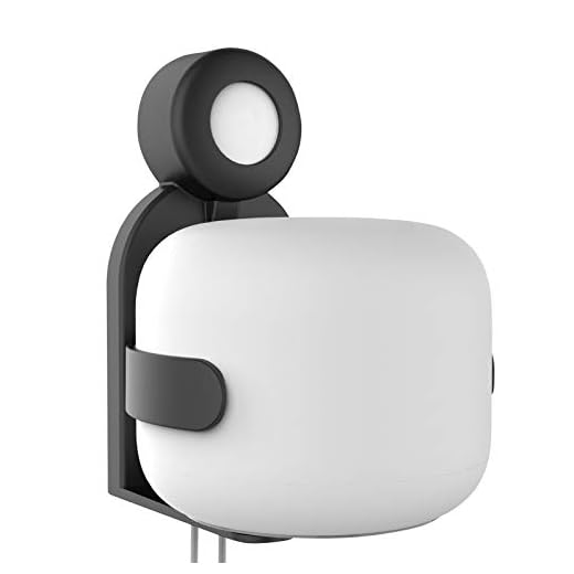 Väggfäste kompatibel med Google nest Wifi router 2:a generationen, ställ wall mount smart home tillbehör kompatibel med Google nest Wifi router 2:a generationen, för kök badrum sovrum
