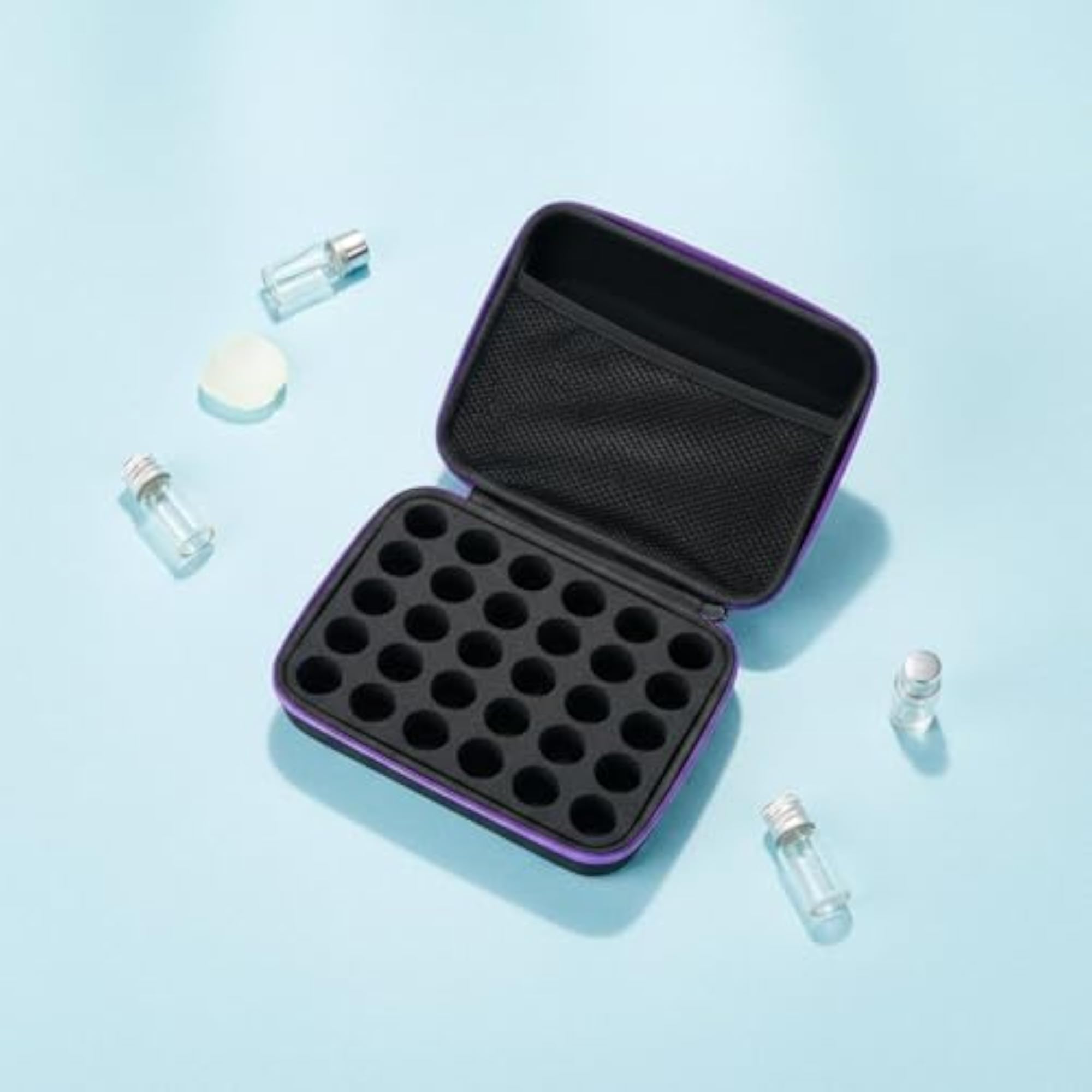 30 Bottle Essential Oil Storage Case, Black