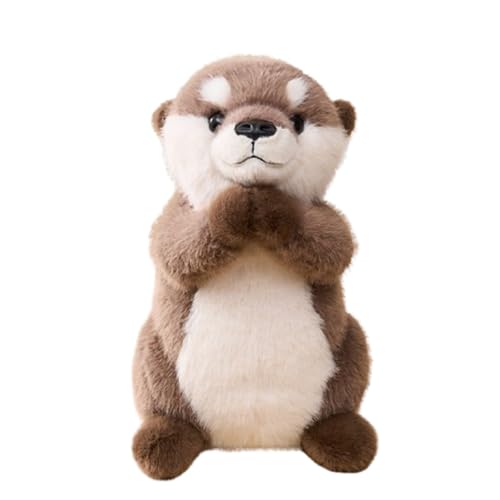 AQCQDQ Kuscheltier Otter Plüschtier Otter Stofftier zum Kuscheln & Spielen Plüsch Otter Spielzeug Superweiche Kleines Kuscheltie Geschenk Spielzeu Für Kinder (25 cm)