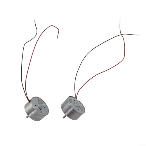 Gdfnmogo 2 motores 300 de 1.5-6 V CC para ventilador de cuello colgante de bricolaje, 4967 RPM a 3 V, motor eléctrico pequeño de engranaje de metal compatible con RC-300 RF-300CA