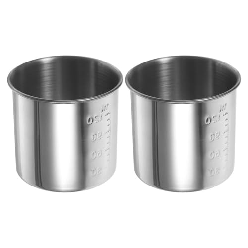 Luxshiny Edelstahl Reis-Messbecher 120 Ml Mit Präzisen Markierungen Multifunktionaler Messbecher Für Reiskocher Und Trockene Zutaten Robuster Für Küche Und Backen