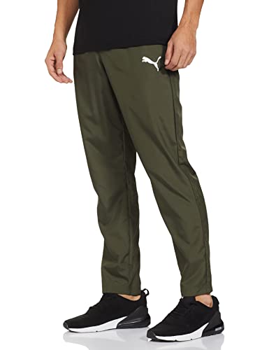 Image of Puma Men's Regular Fit Cotton Track Pants (67040570 + L Olive L)