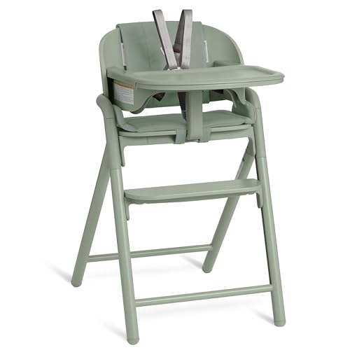 Image of Evolur Step and Savor Baby High Chair, Converts to Adult Stool, 5 Position Adjustable Height and Footrest Positions Portable High Chair, Removable Tray, Easy to Clean and Removable Cushion