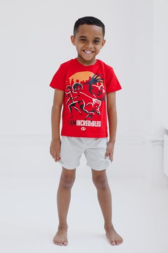Image of Disney Pixar Boys' Athletic 2-Piece T-Shirt and Shorts Set Toddler to Big Kid
