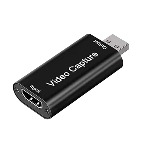 Qsvbeeqj USB 2.0 HDMI Videoaufnahmekarte Schwarz