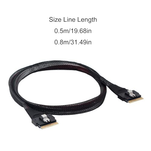Cable SFF8654 8i de alta velocidad SAS4.0 para transferencia de datos eficiente 4