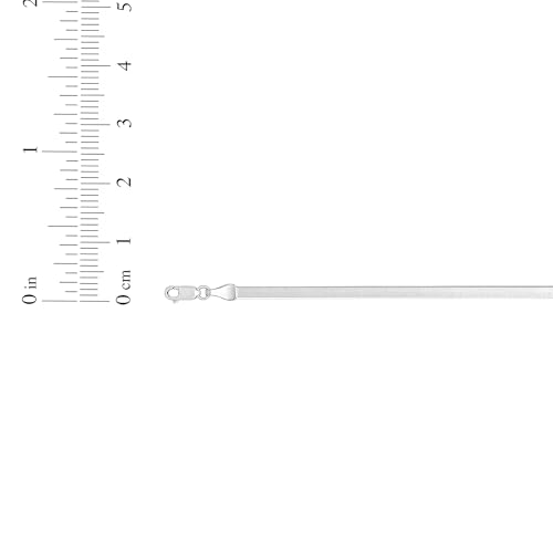 Floreo 14k White Gold 3mm or 4.5mm Solid Herringbone Chain Bracelet, 7 Inch4