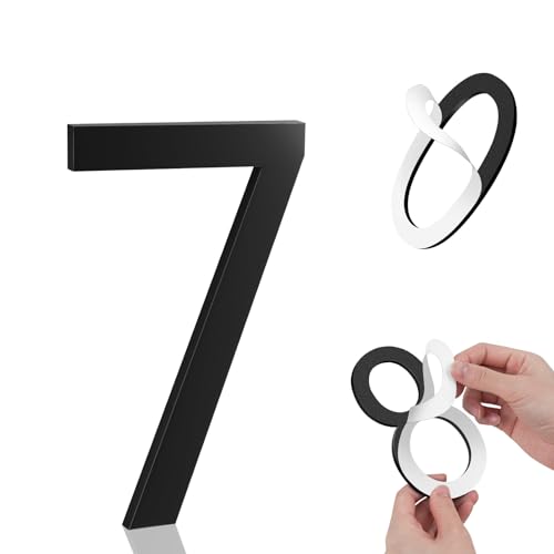 Image of 4 Inch House Numbers, Self-adhesive for Outside Mailbox House Number (7)