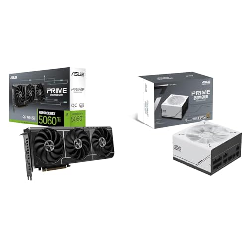 【セット買い】ASUS NVIDIA GeForce RTXTM 5060Ti ビデオカード 16GB PCIE 5.0 GDDR7 OC Edition/PRIME-RTX5060TI-O16G 国内正規代理店品+ASUS pc電源ユニット 80 Plu