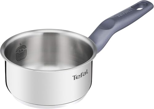Tefal Daily Cook - Cazo de 12 cm, Apto inducción, sin antiadherente, capacidad de 0,4L, base reforzada, apto lavavajillas y horno, acero inoxidable