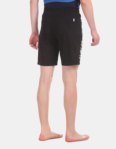 Image of U.S. Polo Assn. Men Black I677 Comfort Fit Solid Cotton Polyester Shorts Pack of 1
