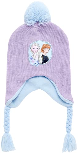 Disney Girls Toddler Winter Hat And Mittens Set Ages 2-4 Or Frozen 2 Elsa & Anna Hat And Kids Gloves Set For Ages 4-74