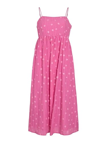 Vicery Robe mi-Longue à Bretelles Femme VILA unie en taille M