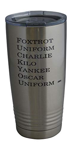 Funny Foxtrot Military Acronym 20 Oz. Travel Tumbler Mug Cup w/Lid Vacuum Insulated
