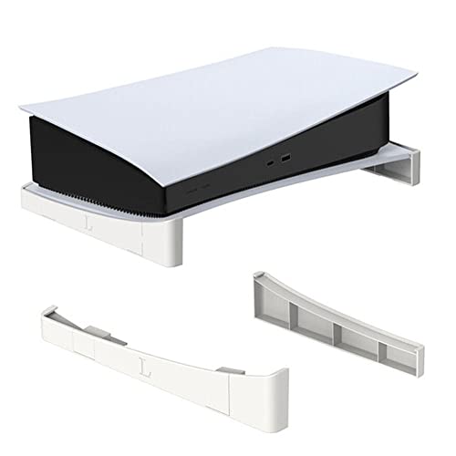 CASADIN Soporte PS5 Horizontal para Consola Playstation 5, Soporte Horizontal para PS5 con Diseño a Presión y Antideslizante Compatible con Consola PS5 Disc & Digital Editions (Blanco) Cover