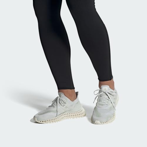 Image of adidas Ultra 4DFWD Mens Shoes Size 7, Color: Crystal White /Linen Green /Wonder Silver