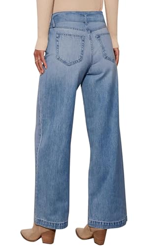 Wide Leg Jeans for Women - High Waisted Baggy Jeans Stretch Loose Denim Pants3
