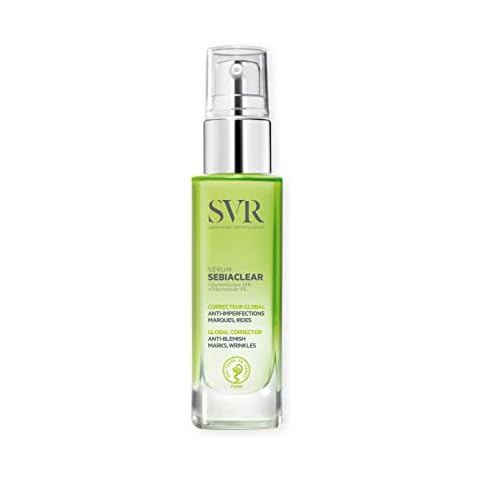 SVR Sebiaclear Anti-Ageing Adult-Acne Face Serum for Oily, Combination Skin, 14% Gluconalactone and 4% Niacinamide Treatment - Reduces Fine Lines, Controls Breakouts, Unclogs Pores, 30ml Cover
