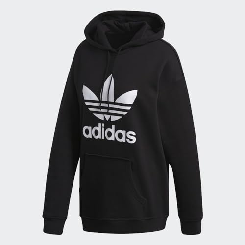 Adidas Originals GVU40-001-L Womens Adicolor Trefoil Hoodie Black/White Large thumb #4