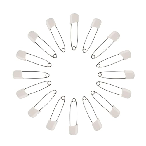 ShanBye Spille Sicurezza,100 PCS Spille da Balia 5,4 cm con Chiusura di Sicurezza Spilla da Balia Bambini Bianche in Plastica e Acciaio Inossidabile per Pannolini Cucire Artigianato ShanBye Spille Sicurezza,100 PCS Spille da Balia 5,4 cm con Chiusura di Sicurezza Spilla da Balia Bambini Bianche in Plastica e Acciaio Inossidabile per Pannolini Cucire Artigianato