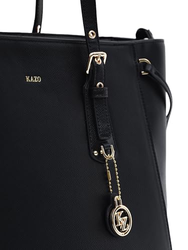 Image of Kazo Jason Tote | Premium Faux Leather Handbag for Women | Sophisticated Structured Shopper for Work & Transit