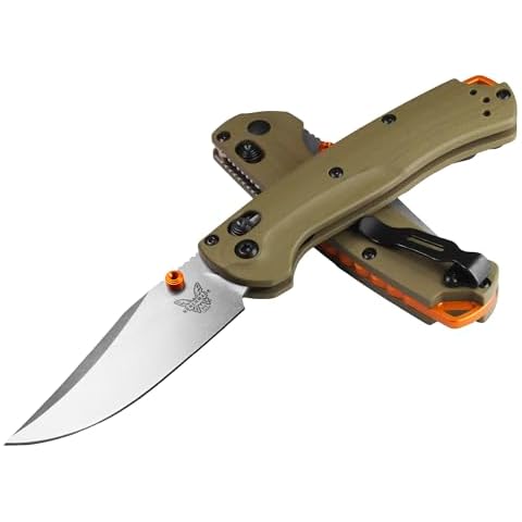 Benchmade - Mini Taggedout Folding Knife with OD Green G10 Handle (15534) Cover