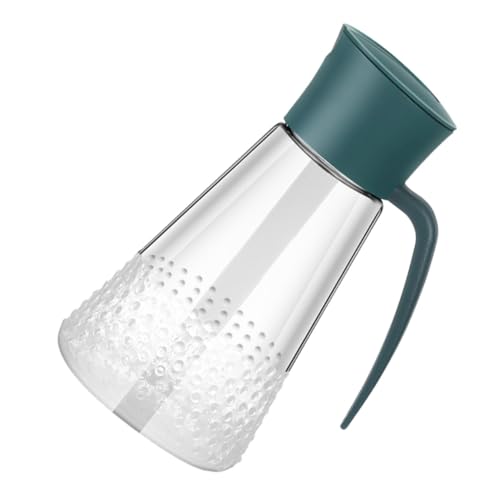DIYEAH Bottiglia Olio in Vetro con Chiusura Automatica Oliera Salvagoccia per Cucina Dispenser Trasparente Resistente e Facile da Pulire per Casa e Ristorante Verde Scuro