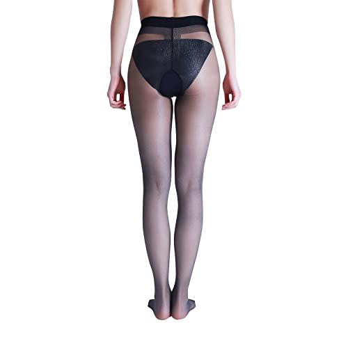 Image of Sahabowi Women's Sheer Tights, High Waist Pantyhose, Vintage Control Top Stockings,Shaping Pantyhose Slimming Butt Lifting