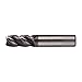 Cleveland C60089 Solid Carbide 4-Flute Corner Radius End Mill, 1" Diameter, Spiral Flute, Straight Shank w/o Flats, Bright (Uncoated) Finish (Pack qty. 1)