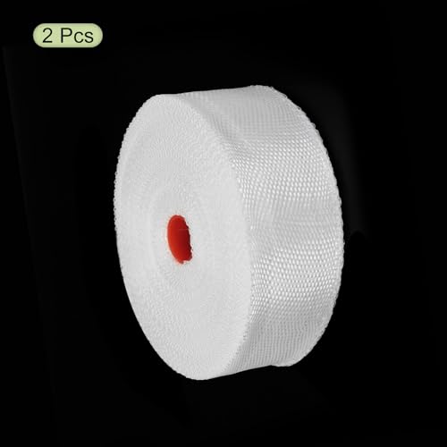 Image of MECCANIXITY Fiberglass Cloth Tape Fiberglass Mesh Glass Fiber Mesh Woven Fiberglass Fabrics Insulation Tape 30m(33 Yard) x25mmx0.17mm for Reinforcement Repair 2pcs