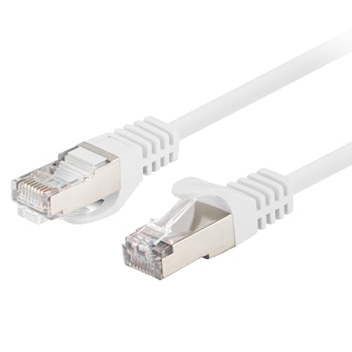 Lanberg Pack de 10 unités Cat 6 câble réseau FTP de 0,5 m Couleur Blanche PCF6-20CC-0050-W