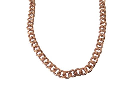 Pure Copper Cuban Link Necklace Heavy Solid Statement Jewelry Chain 24" Unisex4
