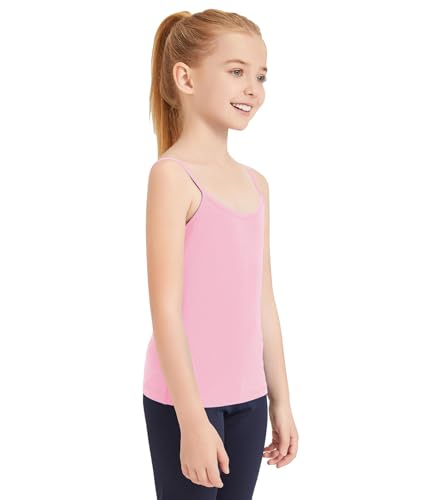 Image of Dreammonkey Girl's Full Sleeveless Camisole Tank Tops Kids Comfort Breathable Dance Tank Tops(Ages 2T-14Years)