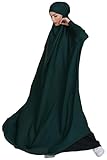 Zofocy Women One-Piece Muslim Abaya Dubai Islam Hijab Robe Solid Lady Prayer Hoodied African Dress