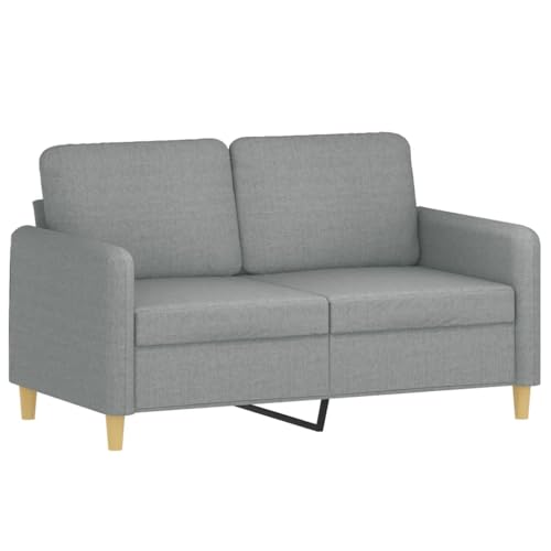 YUOTYRKTEJRSG 2-TLG. Sofagarnitur mit Kissen Hellgrau Stoff Sofa Set Wohnzimmer Couchgarnitur mit Polsterung Bequem Modernes Design für Wohnbereich Esszimmer – Bild 5