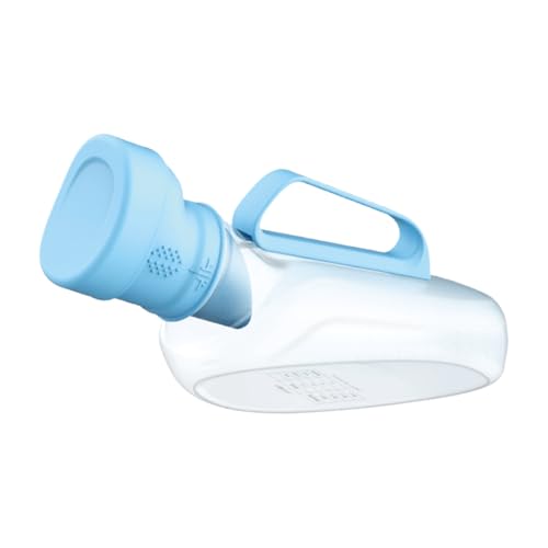 男性用小便器コンテナ - 1200ml 漏れ防止流出防止ボトル、防臭カバー、旅行用寝室屋外用おしっこコンテナ |トイレ ソリューション キャンピングカーの緊急時 バスルーム付属品の衛生用品