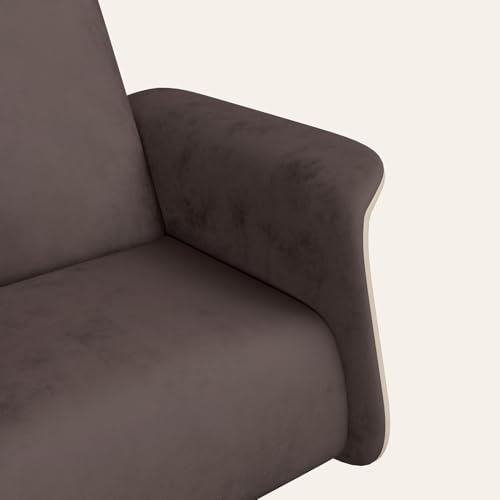 Image of Interio by Godrej TuneIn Motorised 1-Seater Fabric Recliner Chair with USB Ports 3-Year Warranty, Brown, Adjustable Headrest