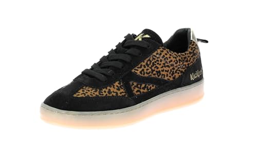 Kickers Kick Justway, Zapatillas Mujer, Negro Camel Leopard, 41 EU