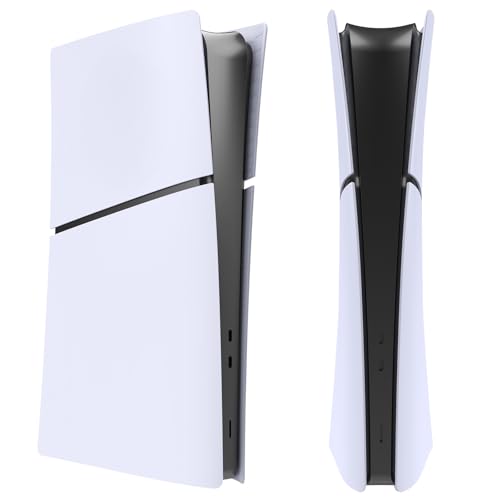 Image of Digital Edition Cover Plates for New PS5 Slim Console, Shell Panels Compatible with New PlayStation 5 Slim Accessories Protective Replacement Faceplate (White)