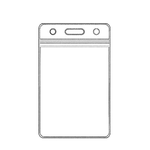 RUHI ENTERPRISES ID Badge Card Holder, Double Sided Vertical Clear Vinyl ID Pass Holder Bulk Kit. Heavy Duty PVC Plastic Resealable Waterproof Versatile Name Badge Holder, Pack of 6