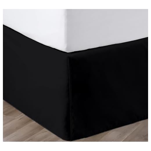 550 TC Egyptian Cotton Bedding 1X Bed Skirt 18" Inch Drop Queen (60X80) Black Solid