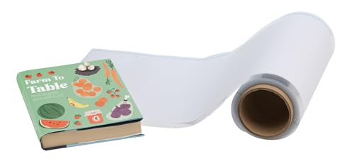 Demco Paperfold Book Jacket Covers 20 yd Roll Clear Archival Film for Protecting Dust Jackets Easy DIY Application with Scissors & Tape Perforated Folding Guide No Dispenser