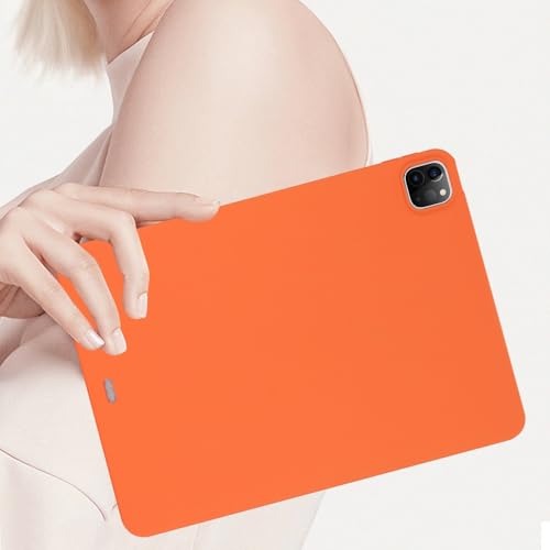 Coque iPad Pro 13 M4 2024 silicone orange mince et légère