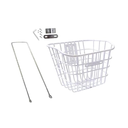 JISADER Cesta Delantera para Bicicleta, Cesta de Carga para Bicicleta, portabebés para Mascotas, Organizador de Equipaje versátil, Cesta de Almacenamiento de, Blanco
