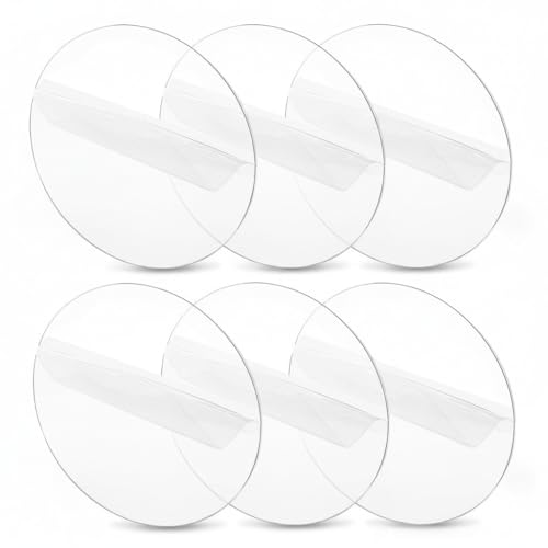 Mezchi 6 Pcs 12 Inch Round Clear Acrylic Sheet, 1/16